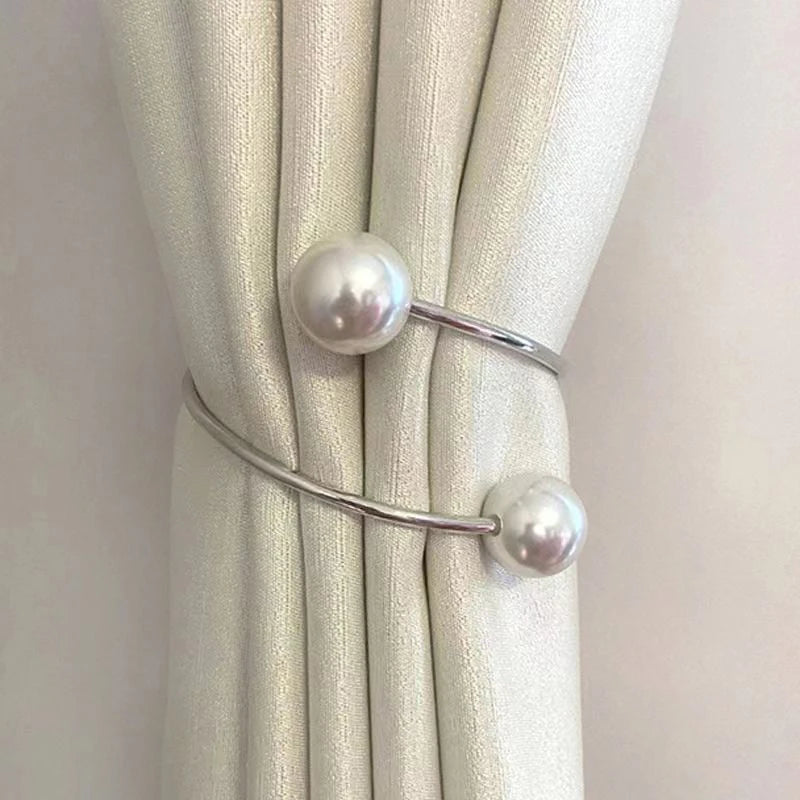Pearl Metal Curtain Tiebacks – Modern Decorative Strap