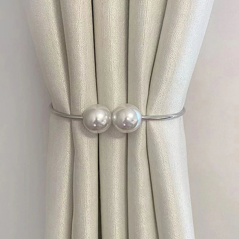 Curtain Decorative Strap Metal Pearl Curtain Buckle Home Decoration Accessories Modern Tiebacks For Curtains