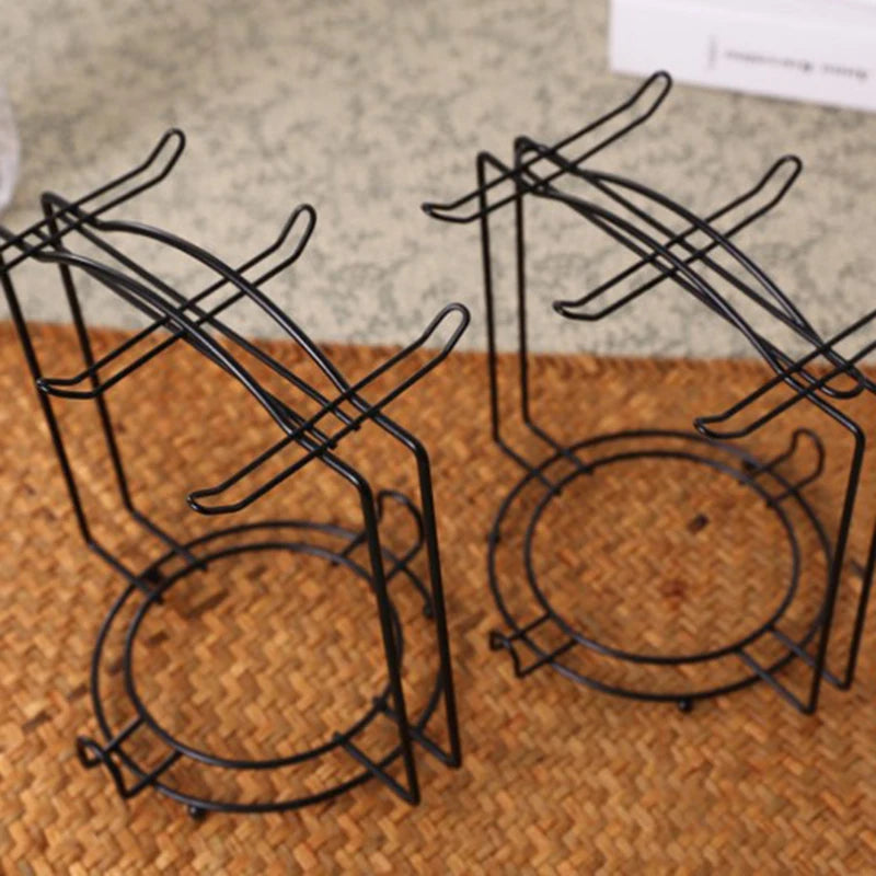 Cup Rack Stand Holder European Style Gold Iron Art Standing Mug Saucer Ceramic Cup Holder Household Counter Bar Kitchen Supplies